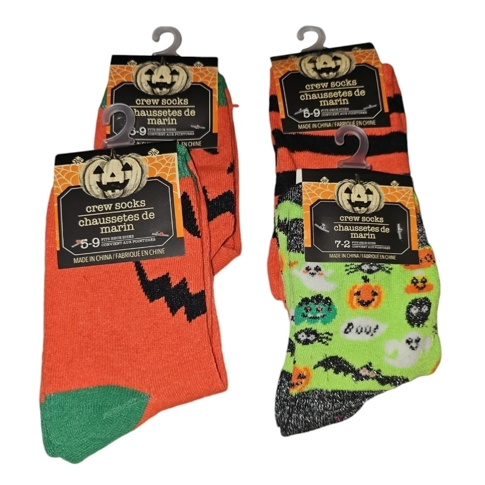 4 Pairs of Halloween Socks NWT - Picture 1 of 4